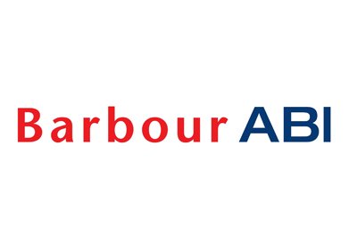 Barbour ABI logo in red and blue bold text