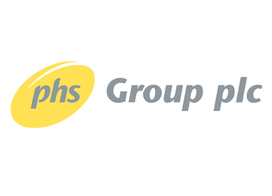 Logo for PHS Group PLC: A sleek and modern design featuring the company's name in bold, with a vibrant colour scheme that exudes professionalism.