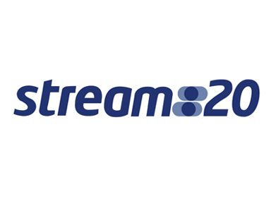 stream20 company logo in blue