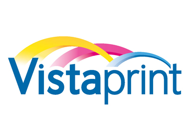 Vistaprint logo design: A sleek and modern logo featuring the Vistaprint brand name in bold, vibrant colours.